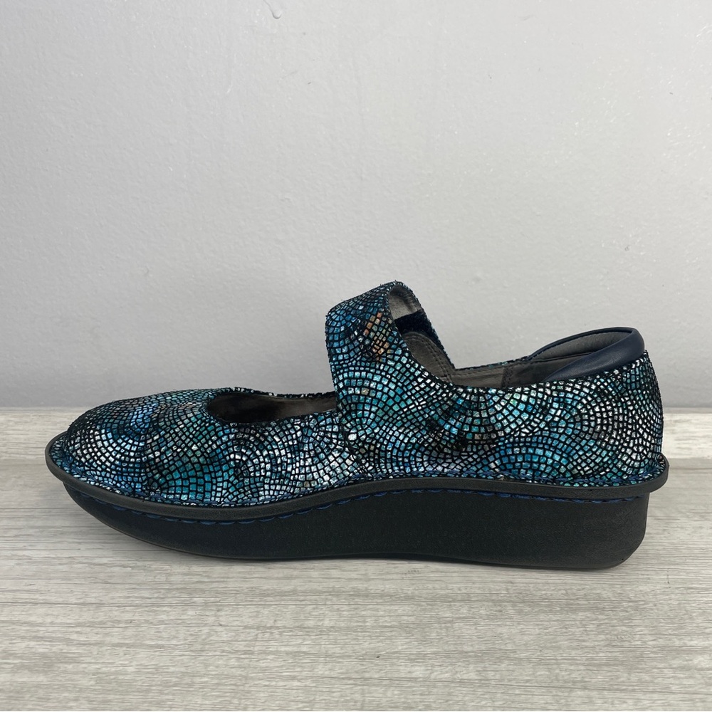 Alegria Paloma Fandamonium blue and green clogs size EU 40/ US 9.5-10 - Picture 7 of 15